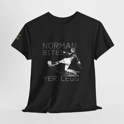 LUFC “Norman Bites Yer Legs” Tee:  Unisex Heavy Cotton Edition