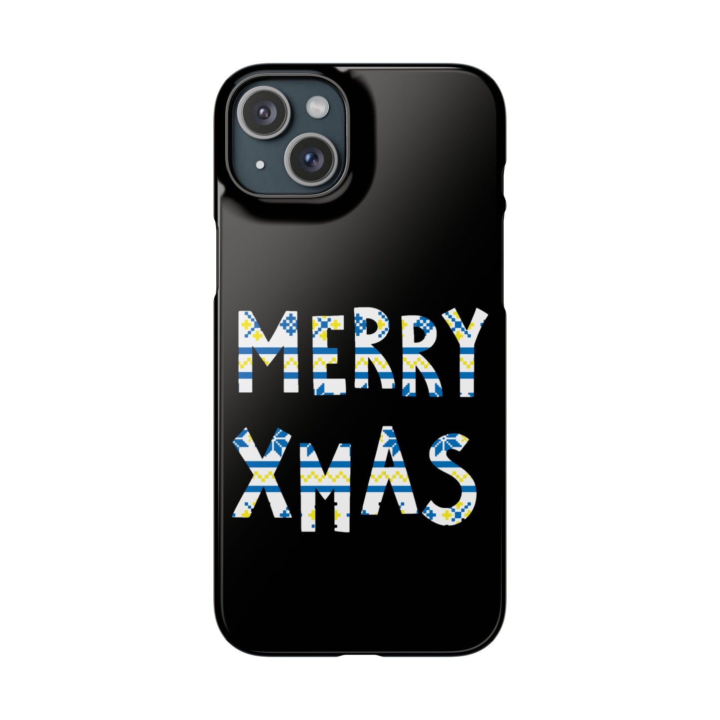 Leeds United "Merry Xmas" Blue &  Yellow Emblem Snap Case:  Christmas Edition
