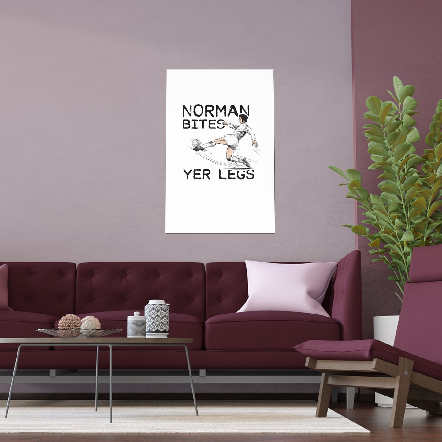 LUFC “Norman Bites Yer Legs” Silk  Poster
