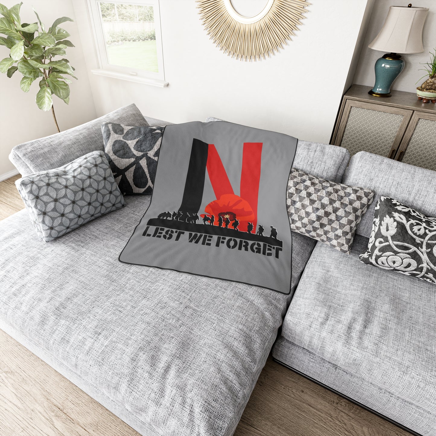 LUFC “Lest We Forget”  Remembrance Snuggle Blanket:  Tribute Design