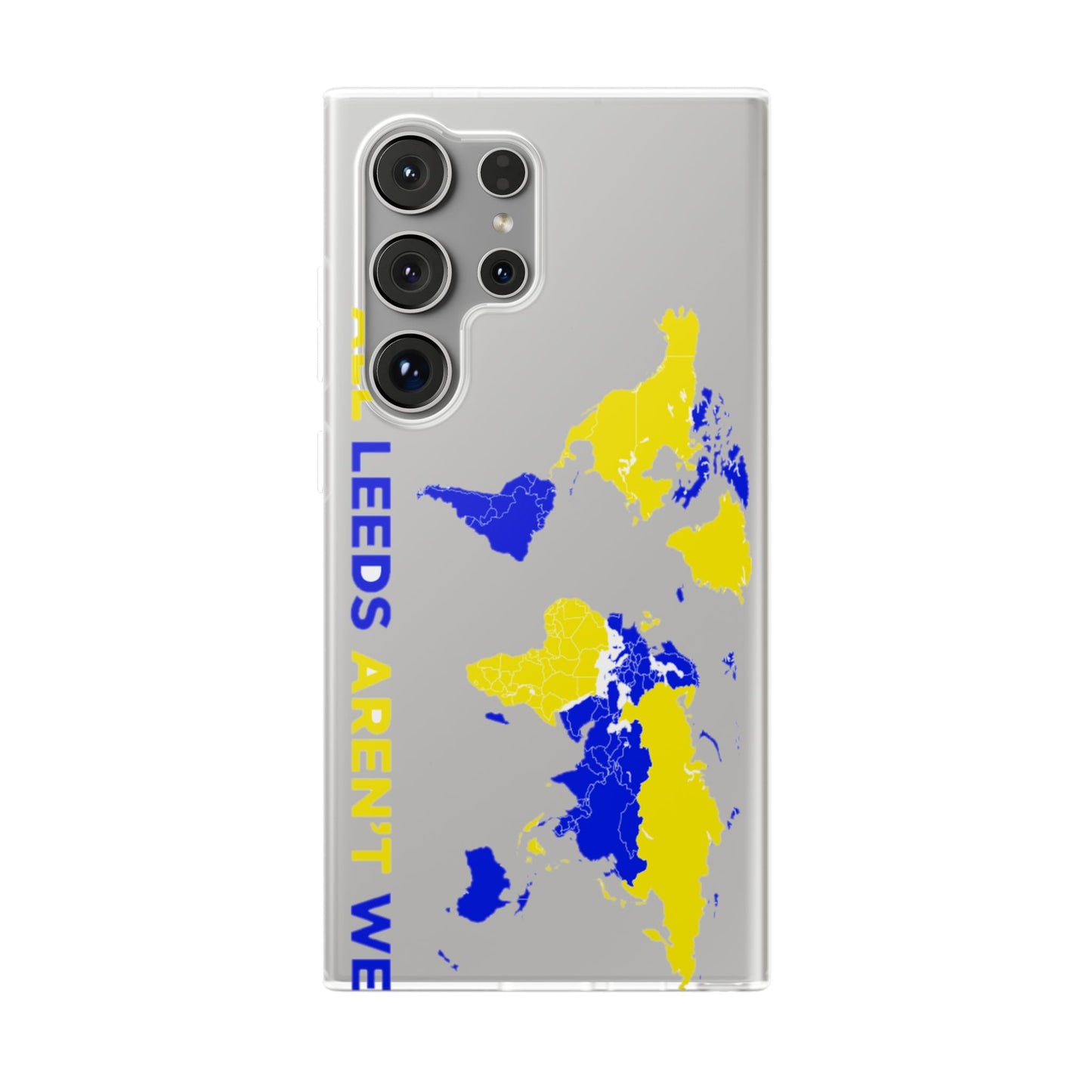 LUFC 'All Leeds Aren't We' World  Map: Flexi Case