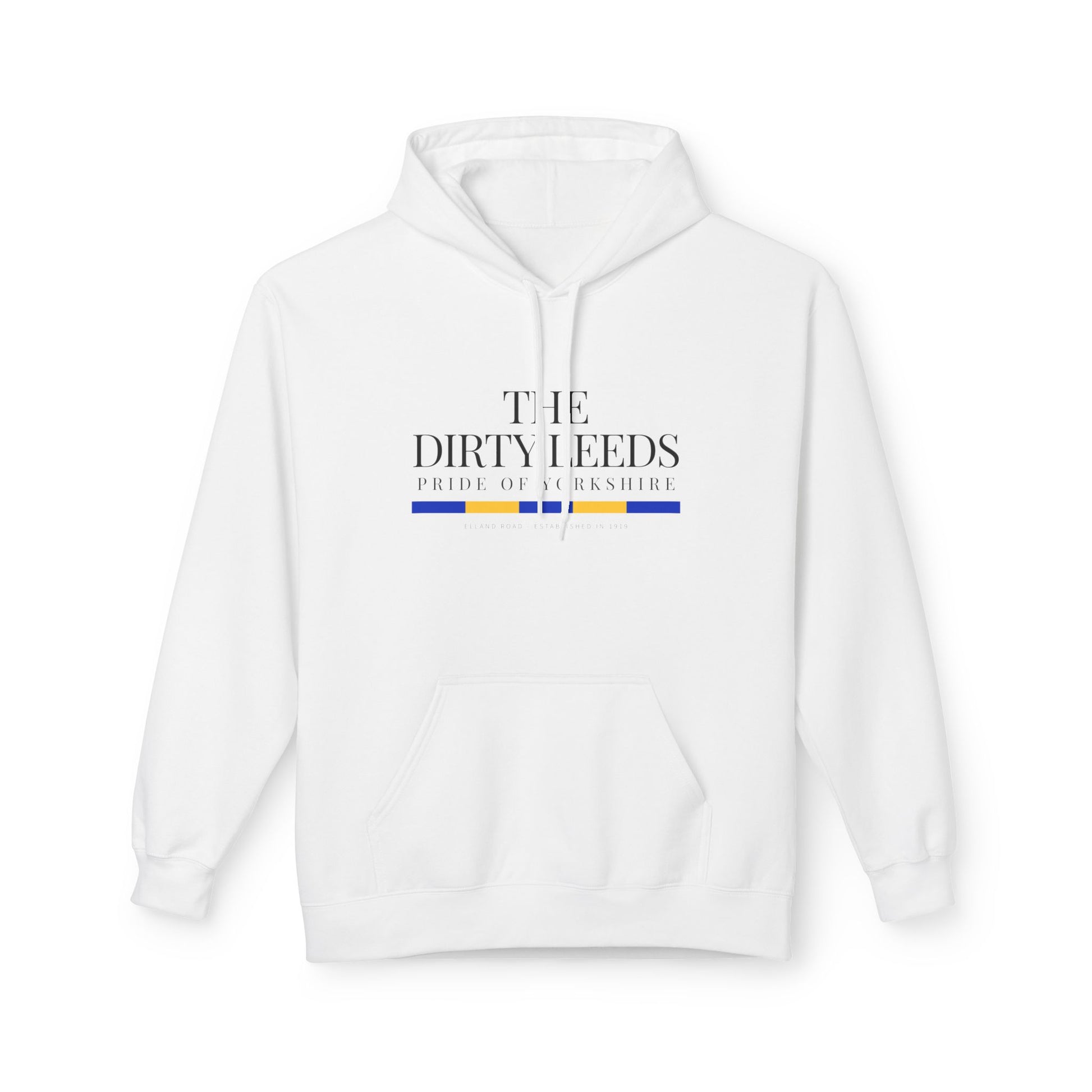 LUFC “The Dirty Leeds: Pride of  Yorkshire” Softstyle Fleece Hoodie - Lufcnews.co.uk