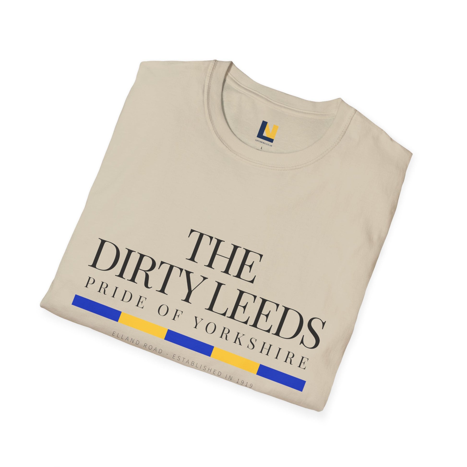 Leeds Pride Tee “The Dirty Leeds: Pride  of Yorkshire” Typography T-Shirt - Lufcnews.co.uk