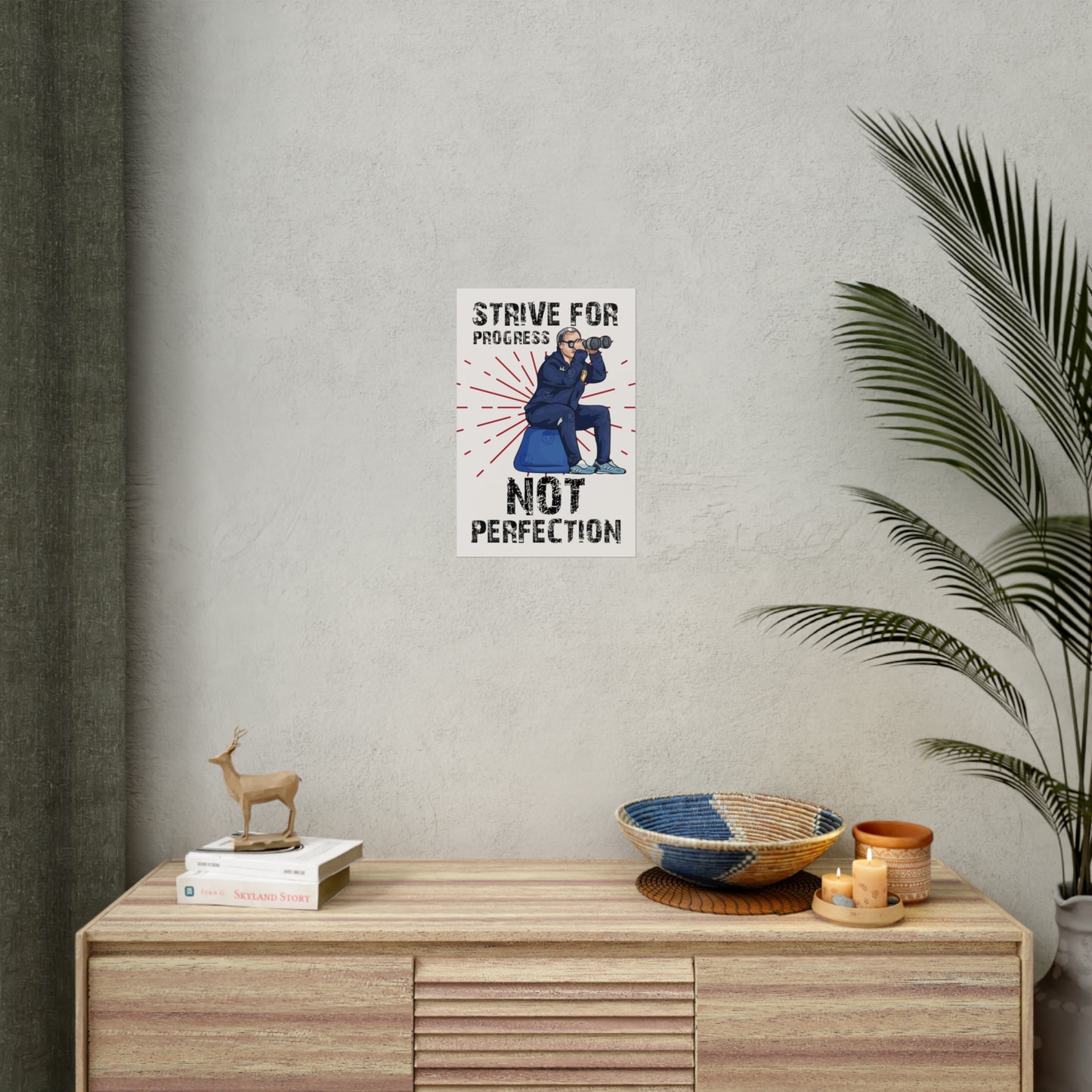 "Strive for Progress NOT Perfection" Marcelo Bielsa Leeds United-plakat