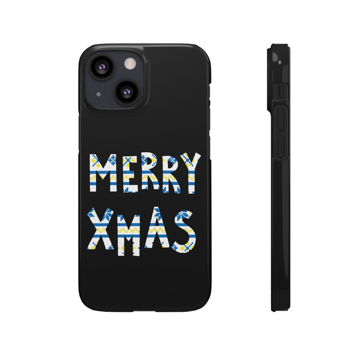 Leeds United "Merry Xmas" Blue &  Yellow Emblem Snap Case:  Christmas Edition