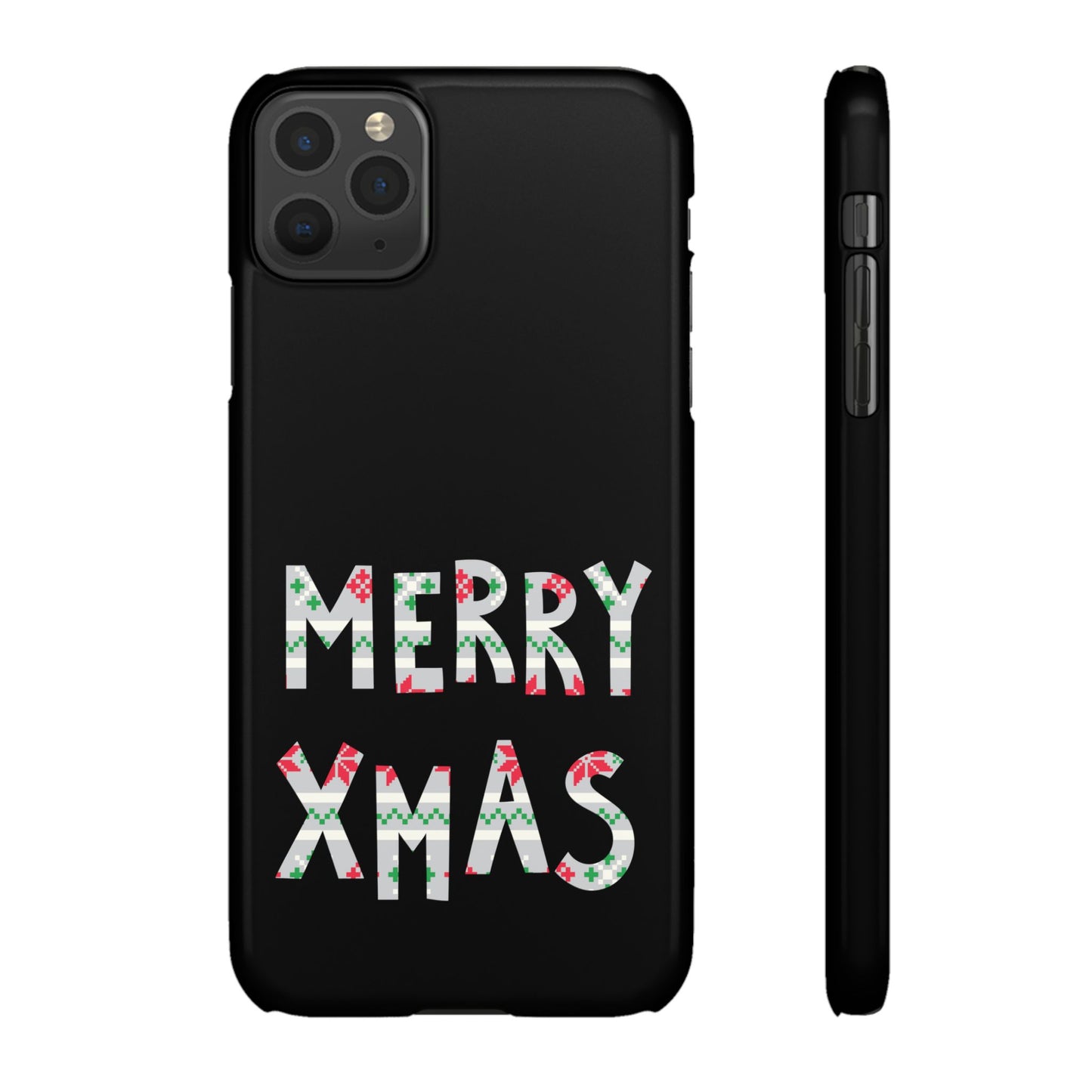 Leeds United "Merry Xmas" Red &  Green Emblem Snap Case: Christmas  Edition