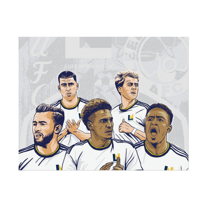 Leeds United Players Cartoon Poster