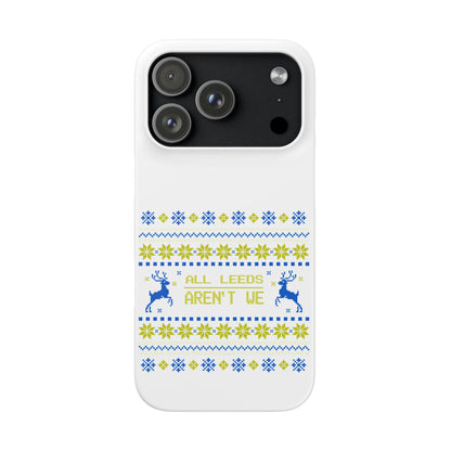 LUFC "All Leeds Aren't We" Blue &  Yellow Emblem Snap Case:  Christmas Edition