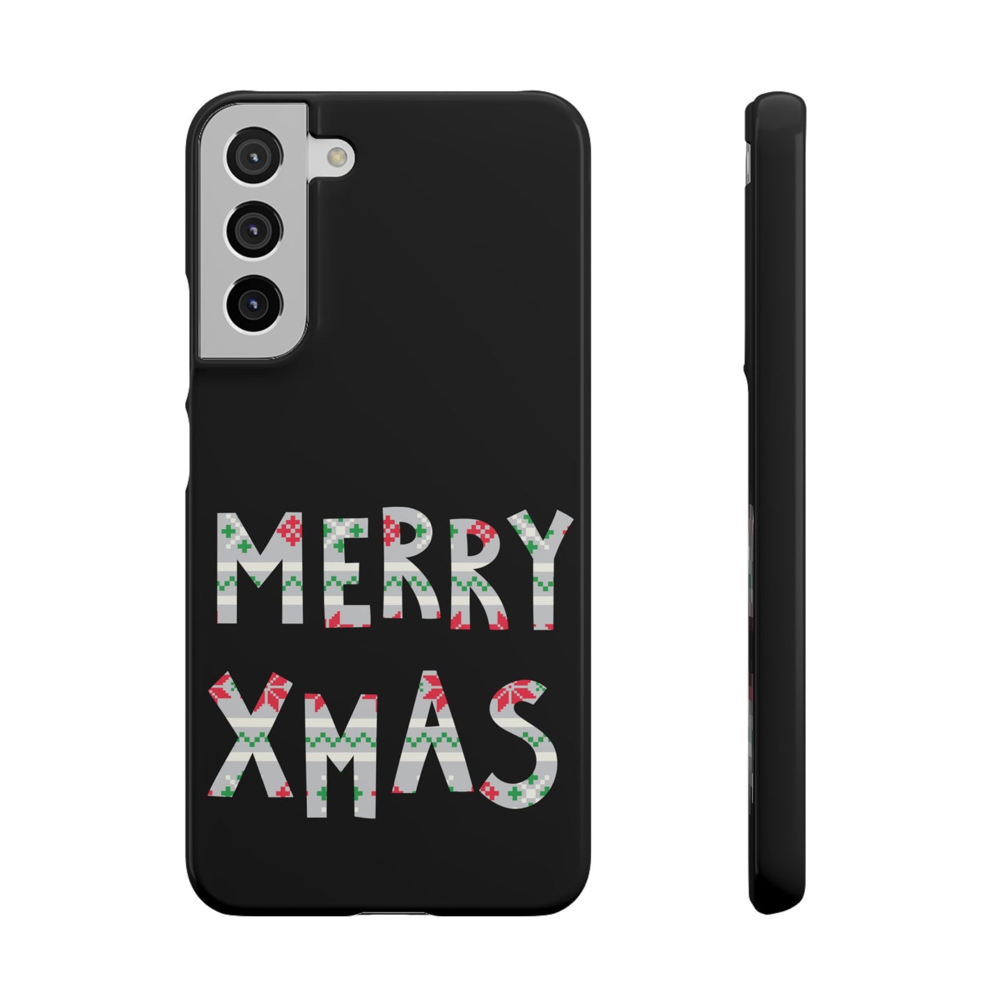 Leeds United "Merry Xmas" Red &  Green Emblem Snap Case: Christmas  Edition