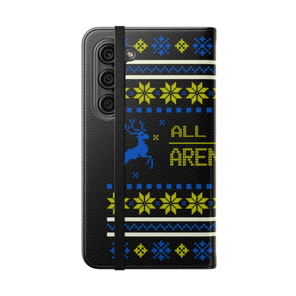 LUFC "All Leeds Aren't We" Flip Case  Phone Wallet: Christmas Edition