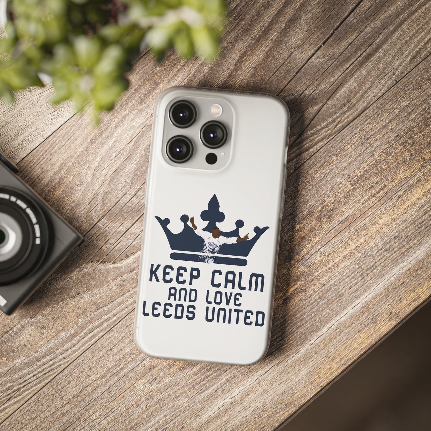 Funda flexible: mantén la calma y ama al Leeds United