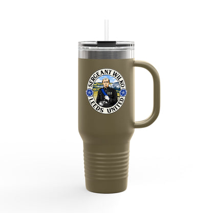 LUFC “Sergeant Wilko” 40oz  Insulated Travel Mug: Leeds United  Tribute Design