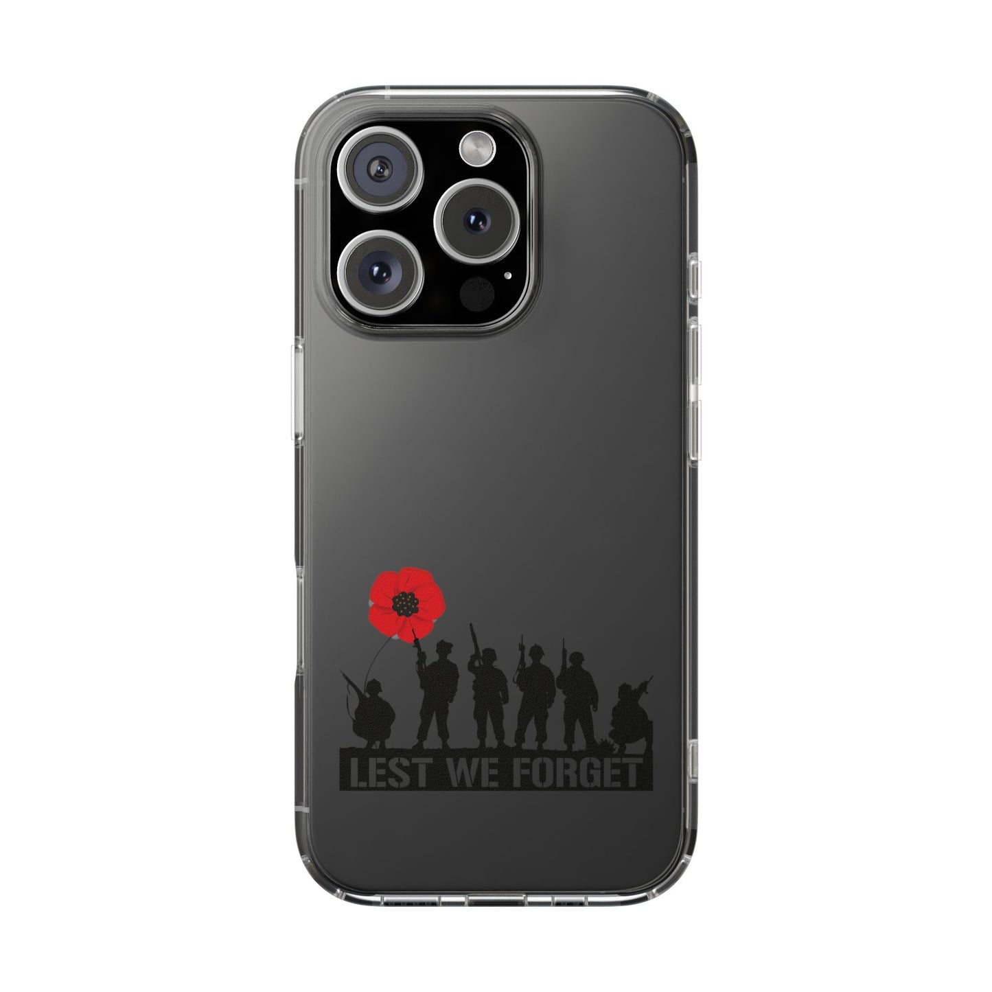 Leeds United “LEST WE FORGET”  Clear Impact-Resistant Case