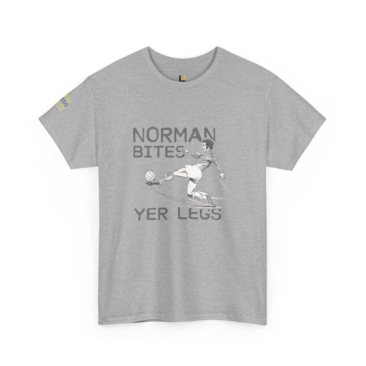 LUFC “Norman Bites Yer Legs” Tee:  Unisex Heavy Cotton Edition