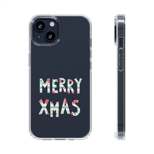 Leeds United "MERRY XMAS" Clear  Impact-Resistant Case: Christmas  Edition
