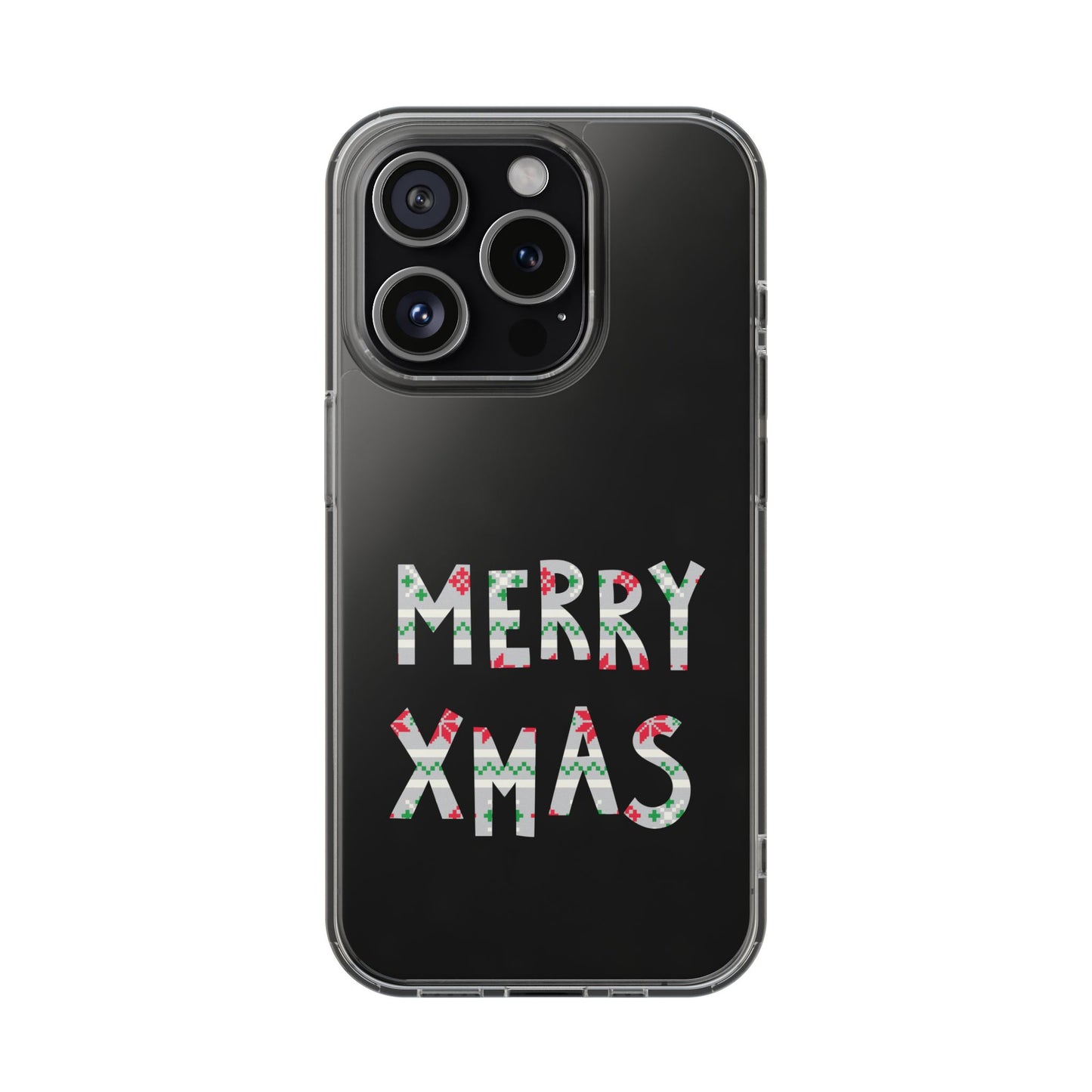 Leeds United "MERRY XMAS" Clear  Impact-Resistant Case: Christmas  Edition