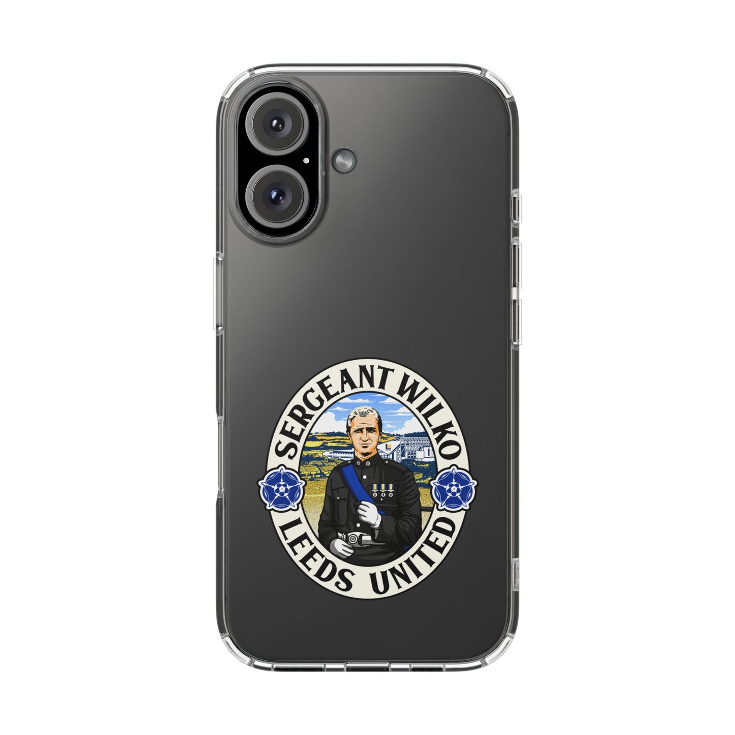 Leeds United “SERGEANT WILKO”  Clear Impact-Resistant Case