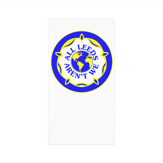 LUFC “All Leeds Aren’t We” Winter  Neck Gaiter: Bold Yellow & Blue Leeds  United Fleece-Lined Athletic Accessory