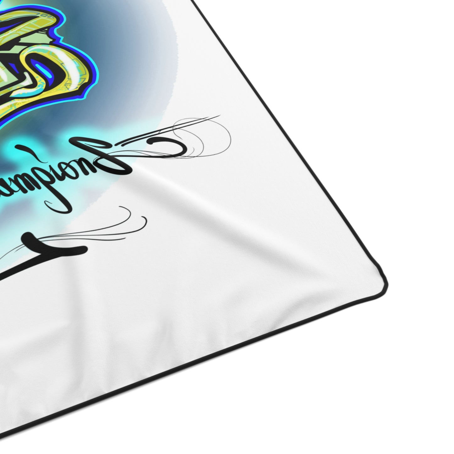 LUFC “Leeds United Graffiti”  Polyester Fleece Blanket: Bold Fan  Art Design