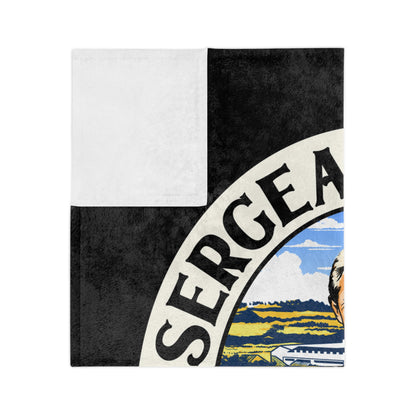 LUFC “Sergeant Wilko” Velveteen  Sports Blanket: Iconic Leeds United  Tribute Design