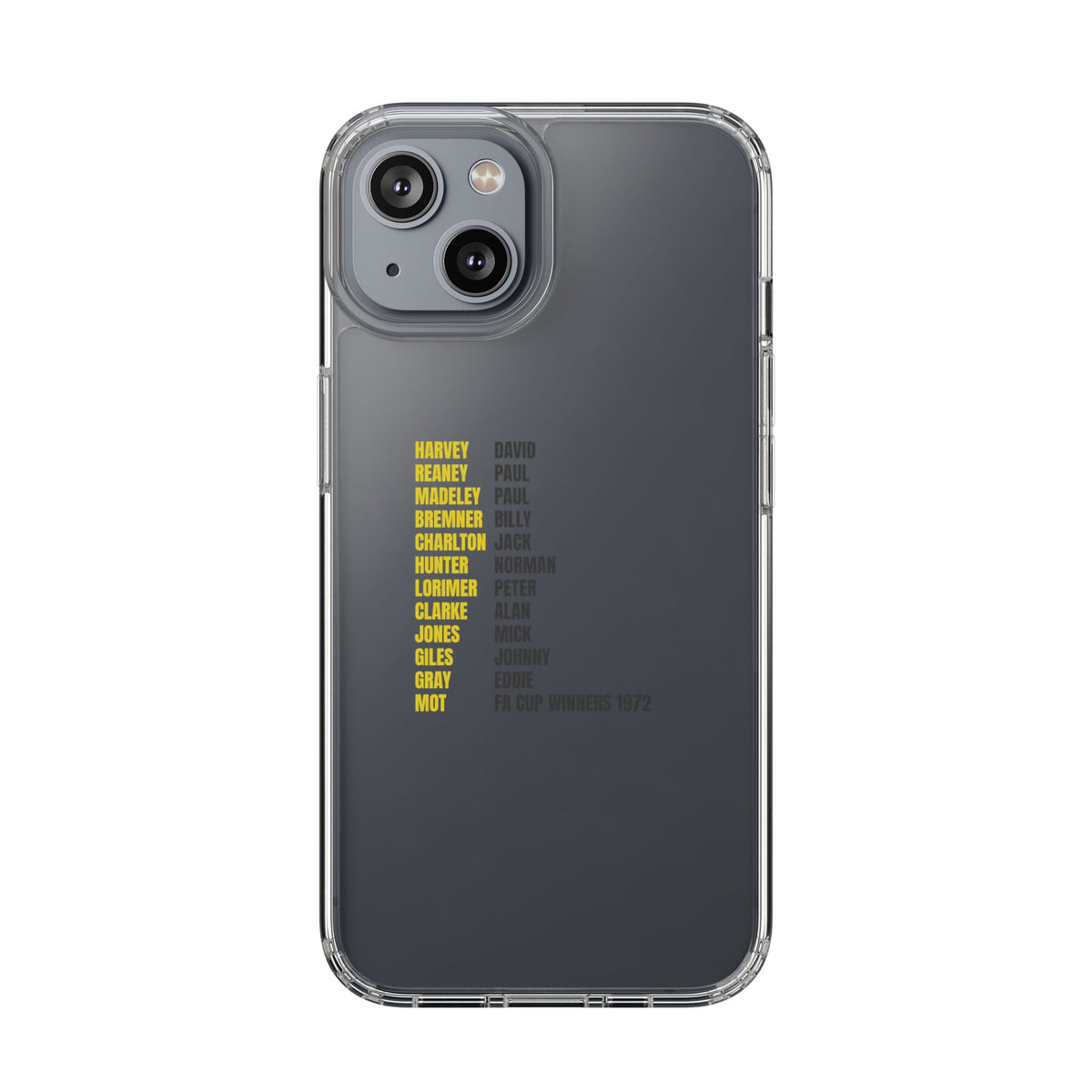 Clear Phone Case - 1972 FA Cup Winners