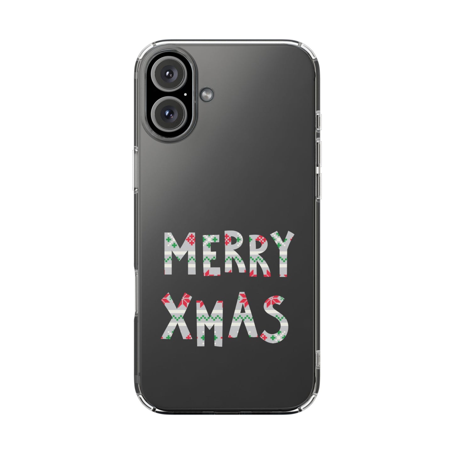 Leeds United "MERRY XMAS" Clear  Impact-Resistant Case: Christmas  Edition