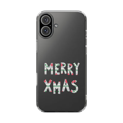 Leeds United "MERRY XMAS" Clear  Impact-Resistant Case: Christmas  Edition - Lufcnews.co.uk