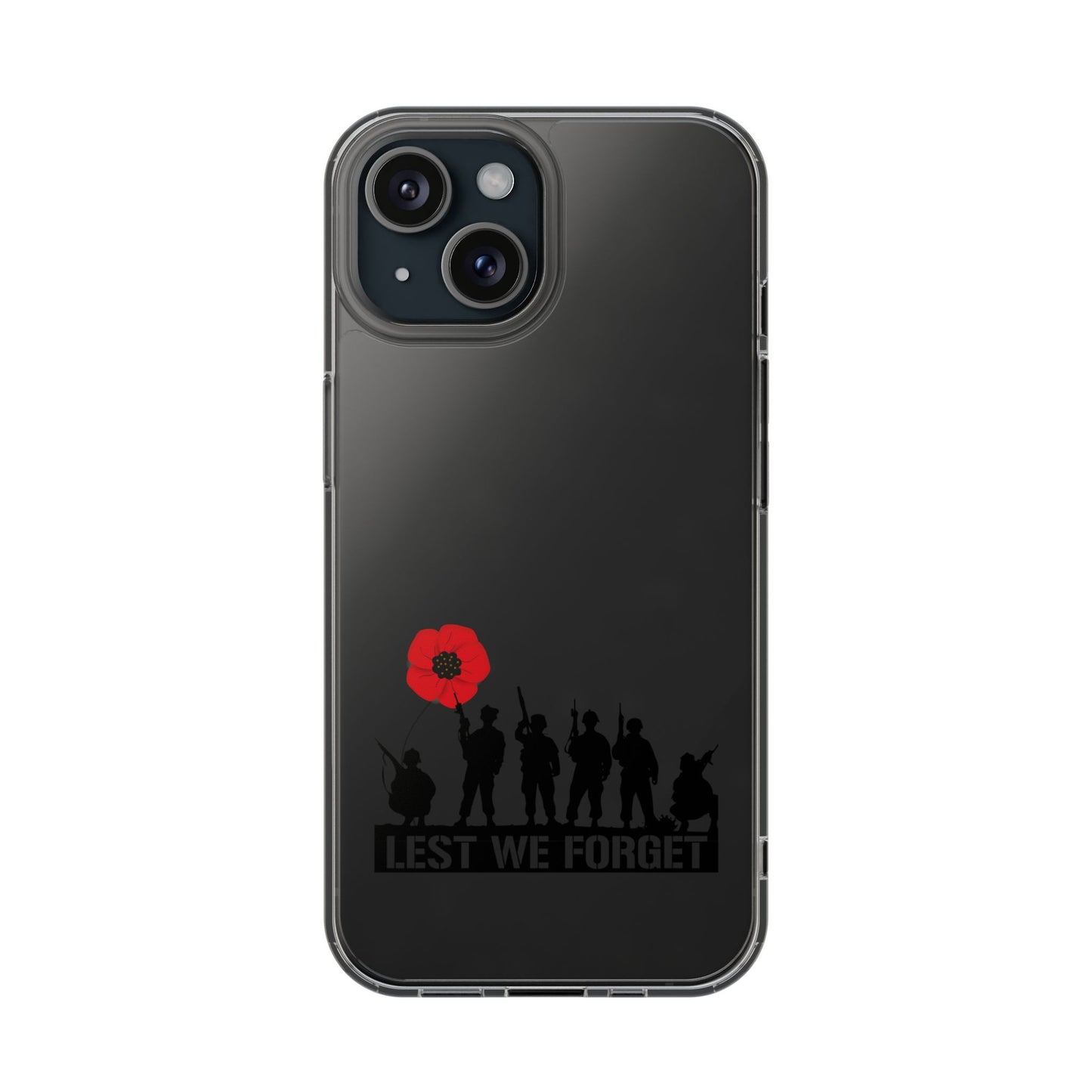Leeds United “LEST WE FORGET”  Clear Impact-Resistant Case