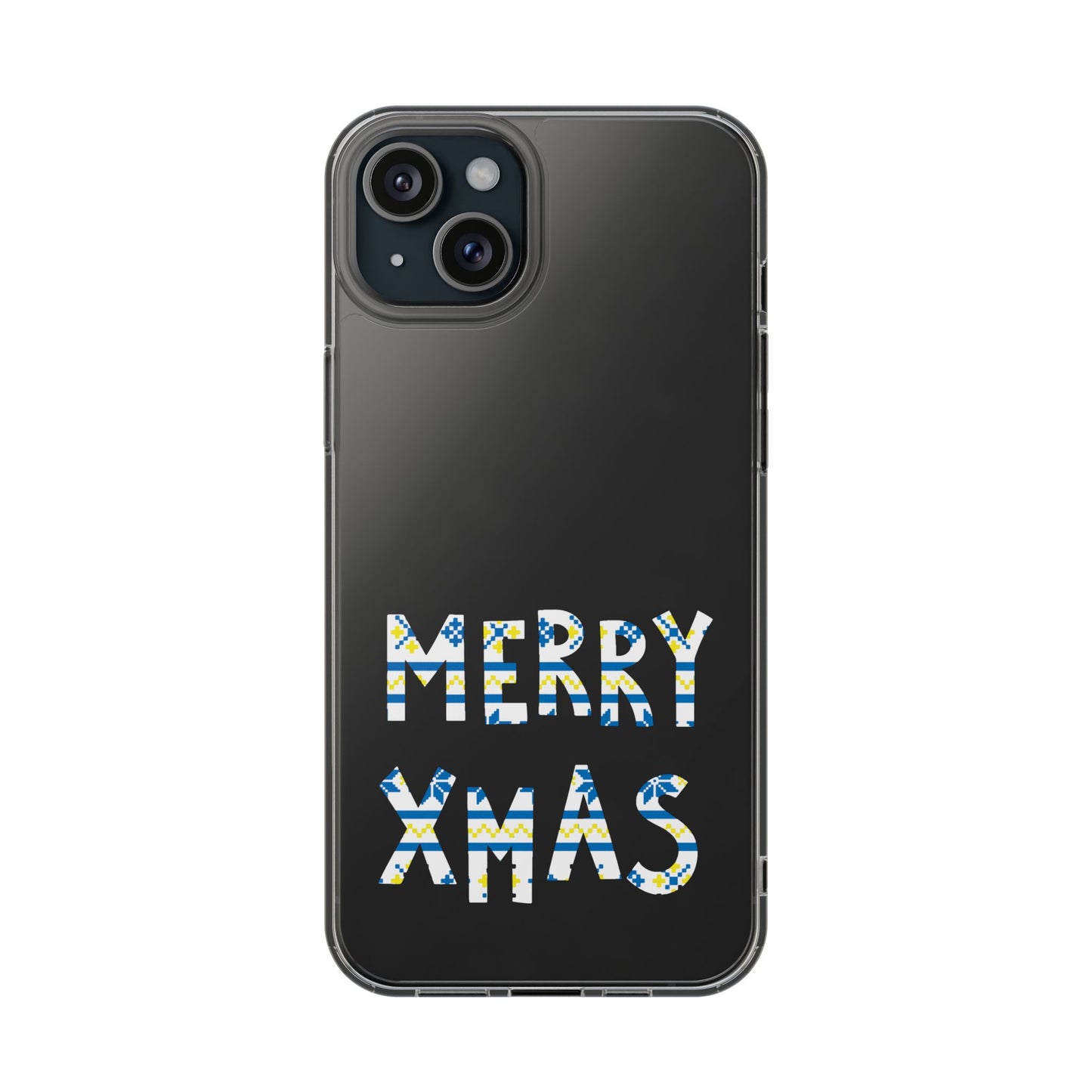 Leeds United "MERRY XMAS" Clear  Impact-Resistant Case: Christmas  Edition