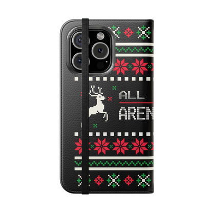 LUFC "All Leeds Aren't We" Flip Case  Phone Wallet: Christmas Edition