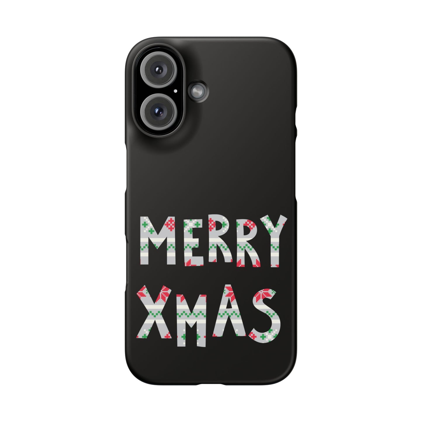 Leeds United "Merry Xmas" Red &  Green Emblem Snap Case: Christmas  Edition