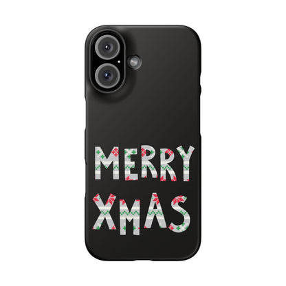 Leeds United "Merry Xmas" Red &  Green Emblem Snap Case: Christmas  Edition