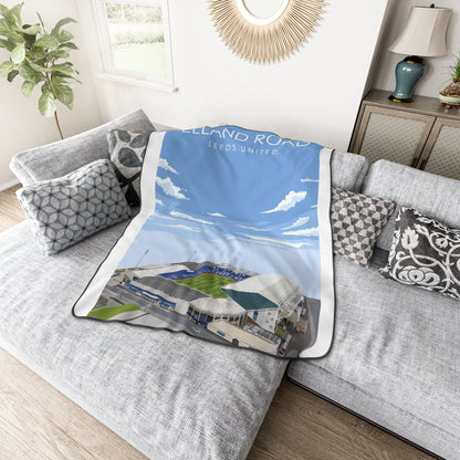 LUFC “Elland Road” Polyester  Blanket: Iconic Stadium Design