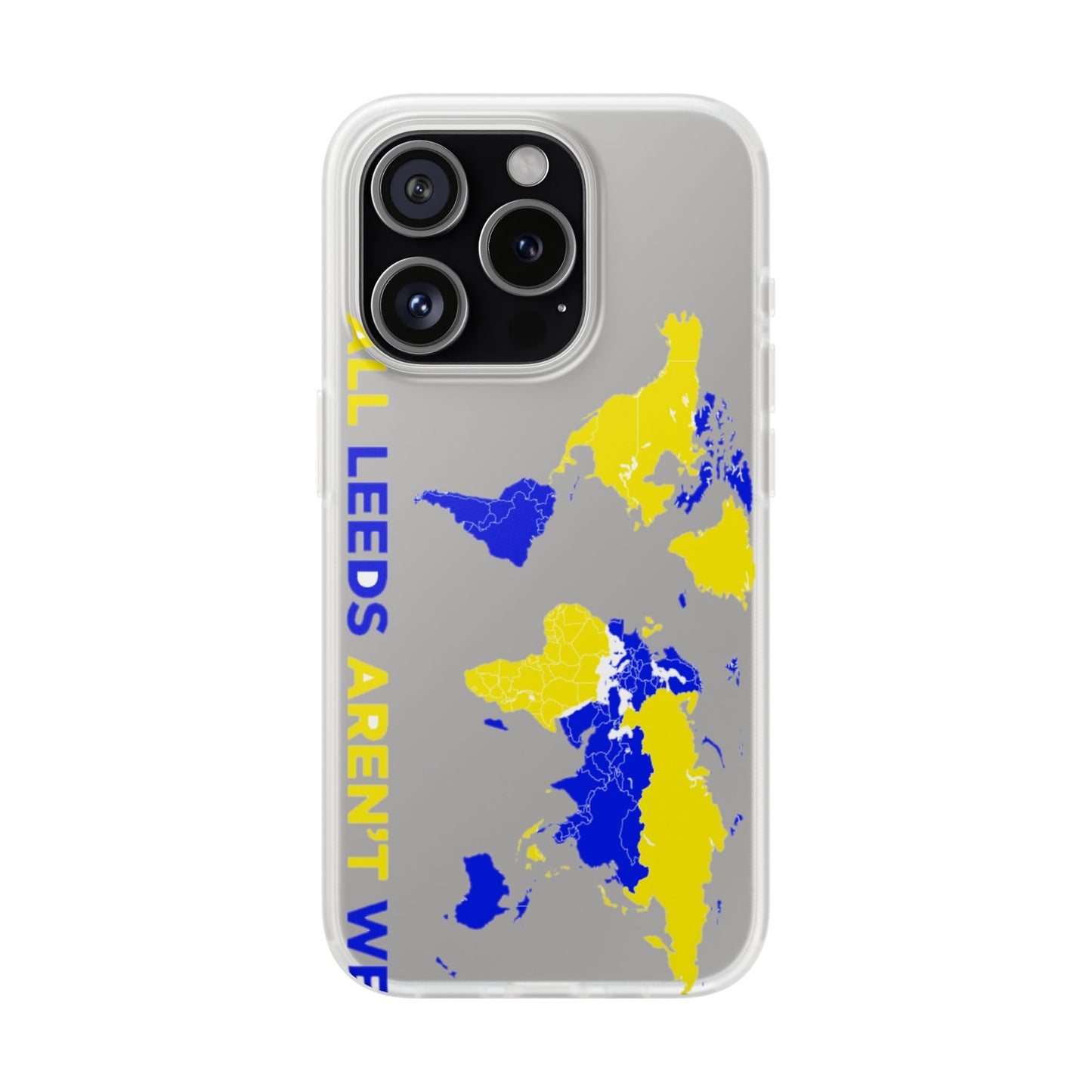 LUFC 'All Leeds Aren't We' World  Map: Flexi Case