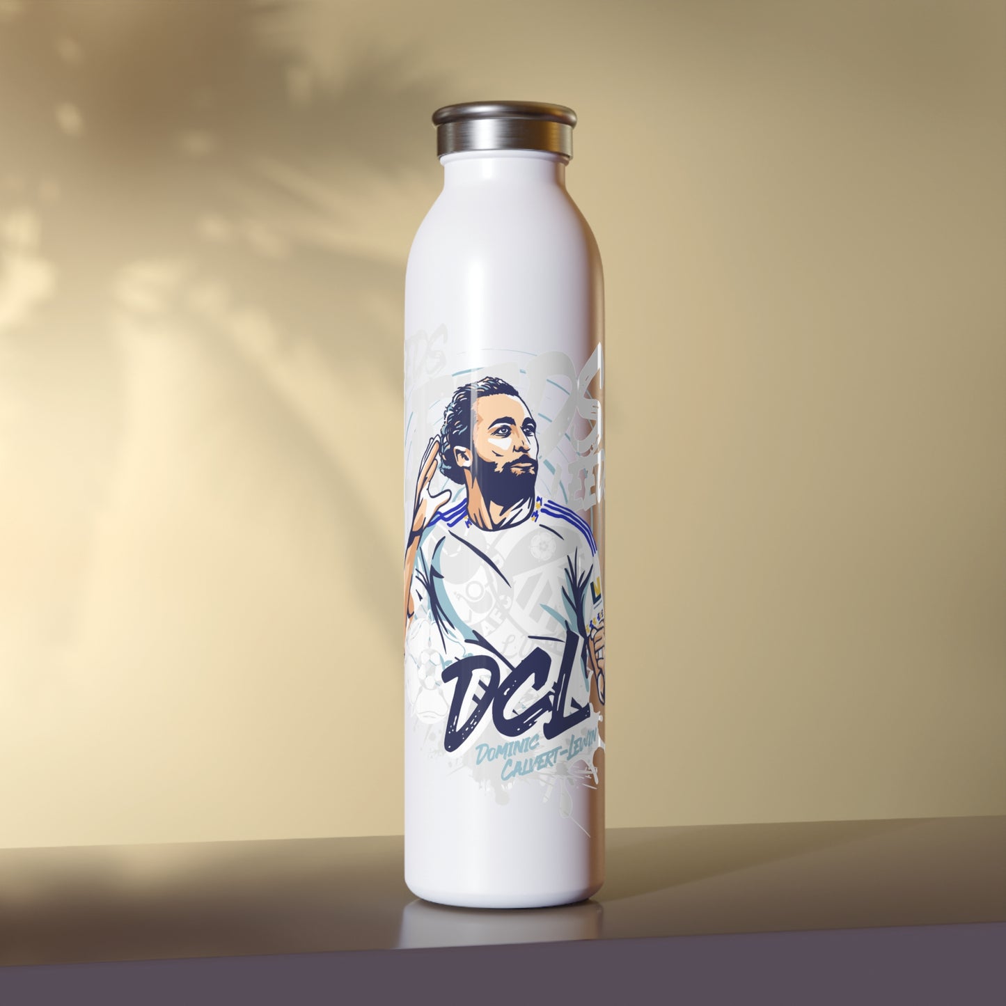 LUFC “LEEDS: Dominic Calvert-Lewin”  Insulated Water Bottle - Lufcnews.co.uk