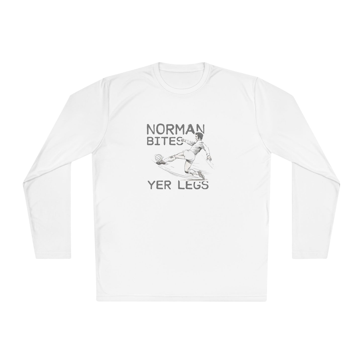 LUFC “Norman Bites Yer Legs” Long Sleeve T-Shirt: Unisex Humor Edition