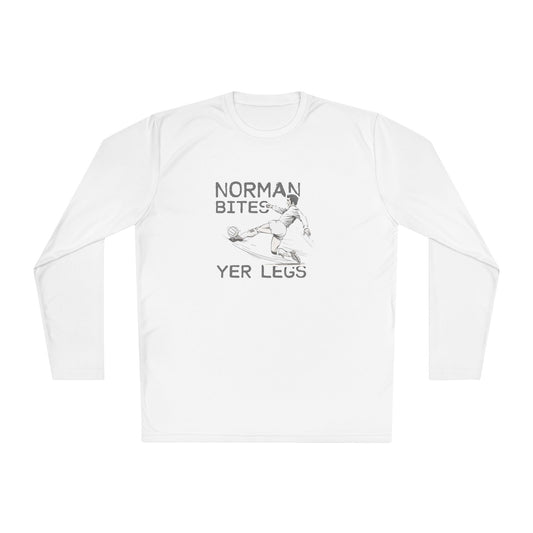 LUFC “Norman Bites Yer Legs” Long Sleeve T-Shirt: Unisex Humor Edition