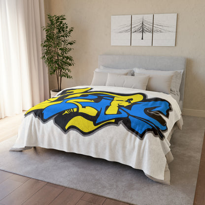 LUFC Grafiti Blanket