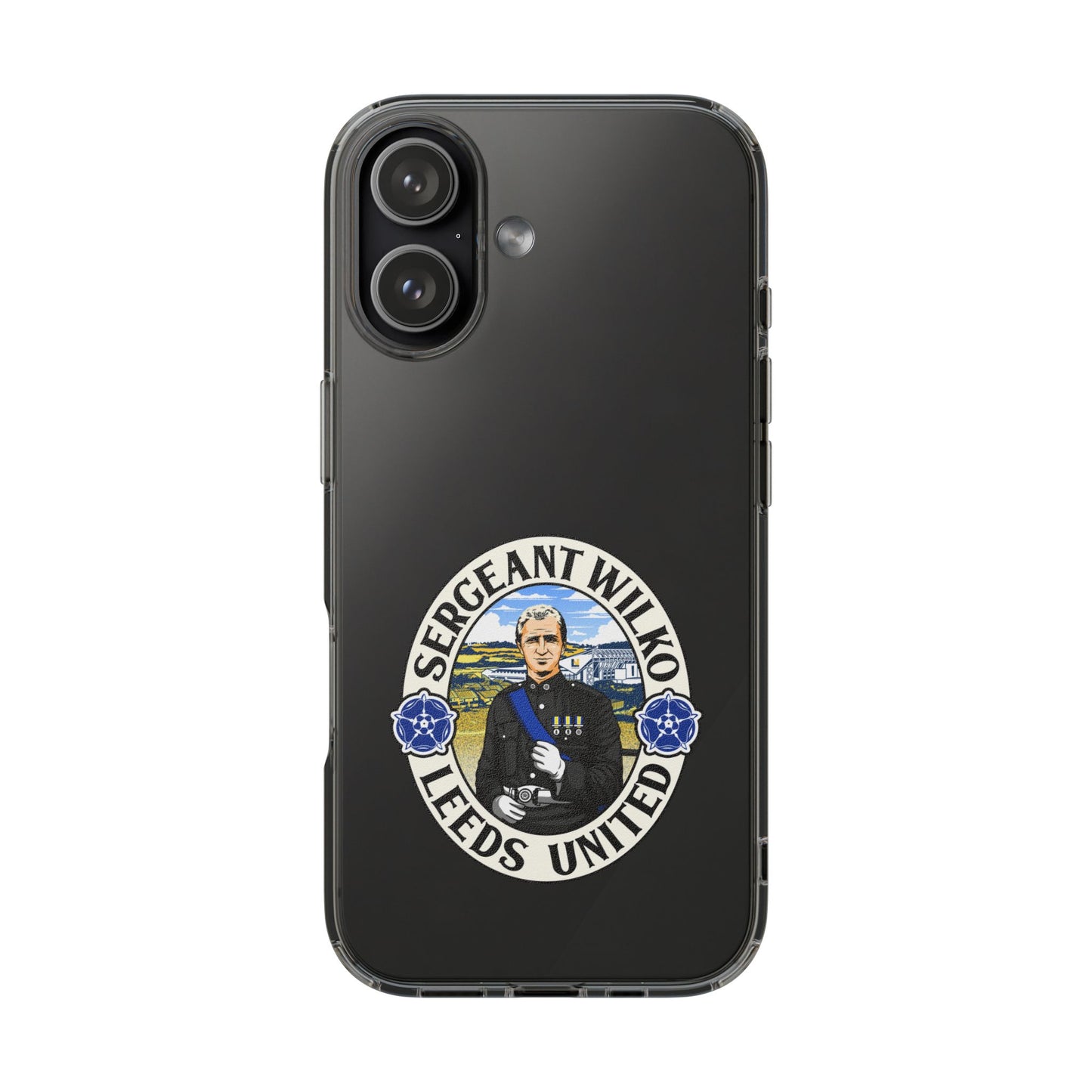 Leeds United “SERGEANT WILKO”  Clear Impact-Resistant Case