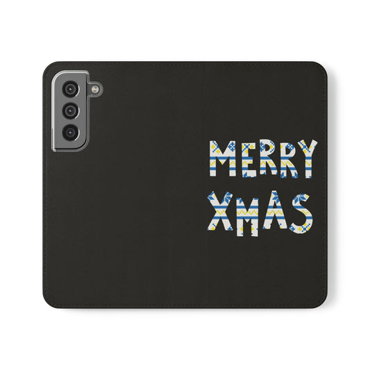 Leeds United "MERRY XMAS" Flip  Case Phone Wallet: Christmas  Edition