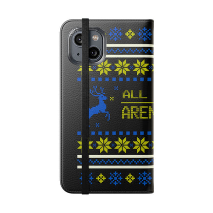 LUFC "All Leeds Aren't We" Flip Case  Phone Wallet: Christmas Edition
