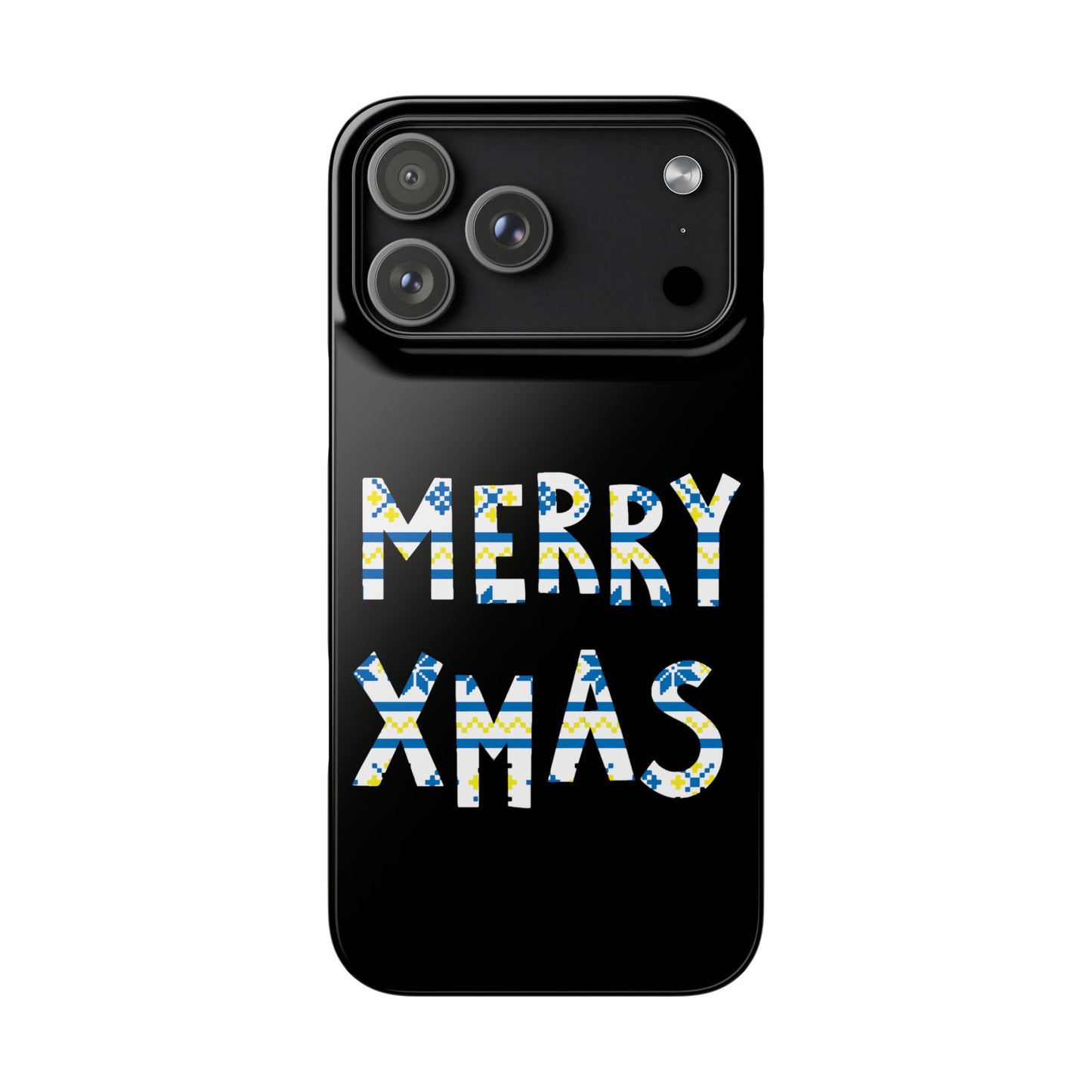 Leeds United "Merry Xmas" Blue &  Yellow Emblem Snap Case:  Christmas Edition