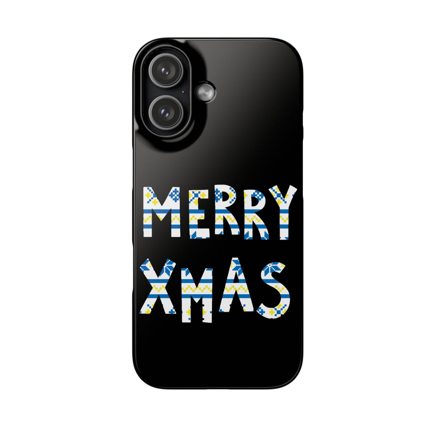 Leeds United "Merry Xmas" Blue &  Yellow Emblem Snap Case:  Christmas Edition