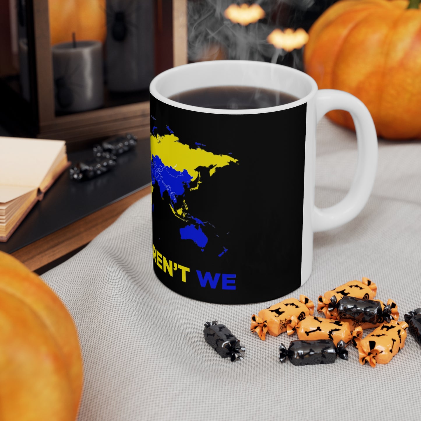 LUFC “All Leeds Aren’t We” World Map  Mug