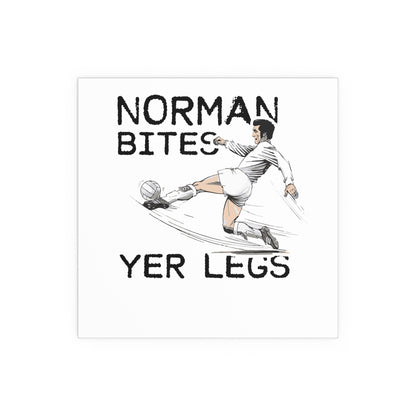 LUFC “Norman Bites Yer Legs” Silk  Poster