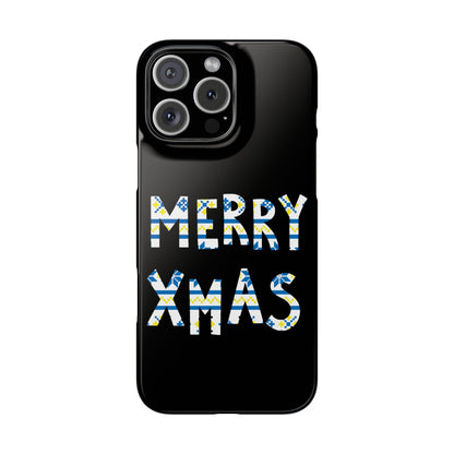 Leeds United "Merry Xmas" Blue &  Yellow Emblem Snap Case:  Christmas Edition