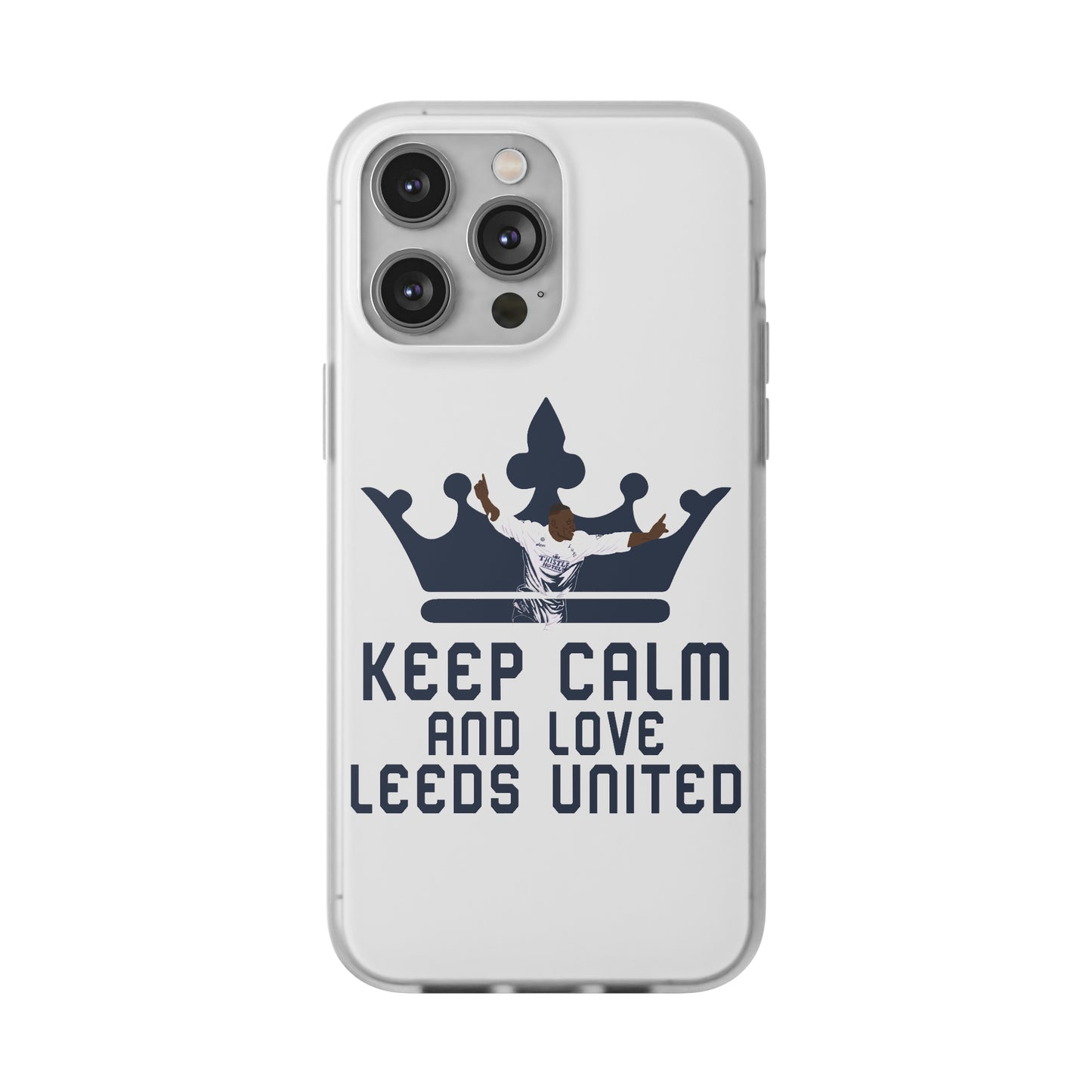 Funda flexible: mantén la calma y ama al Leeds United