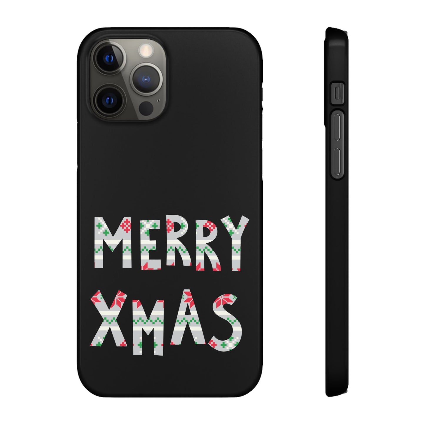 Leeds United "Merry Xmas" Red &  Green Emblem Snap Case: Christmas  Edition