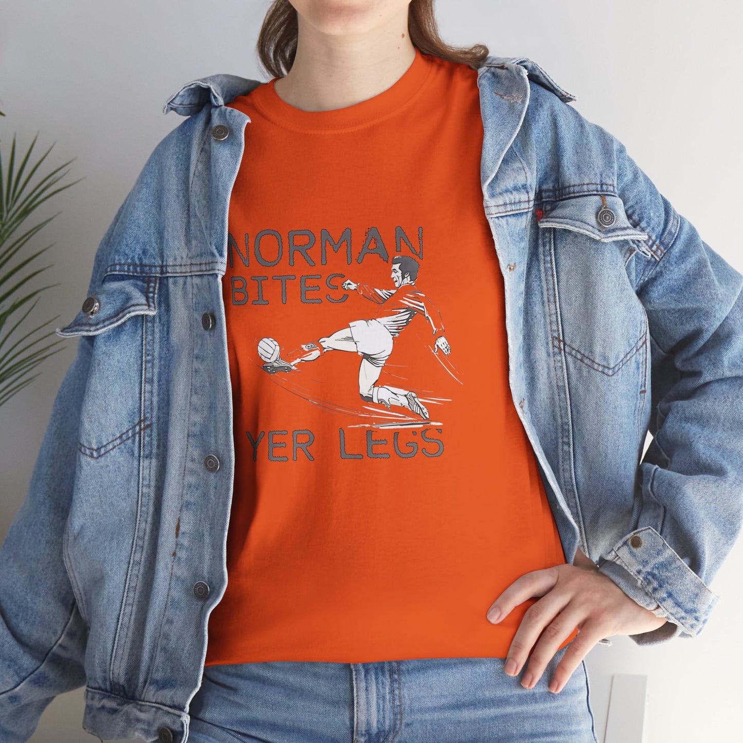 LUFC “Norman Bites Yer Legs” Tee:  Unisex Heavy Cotton Edition