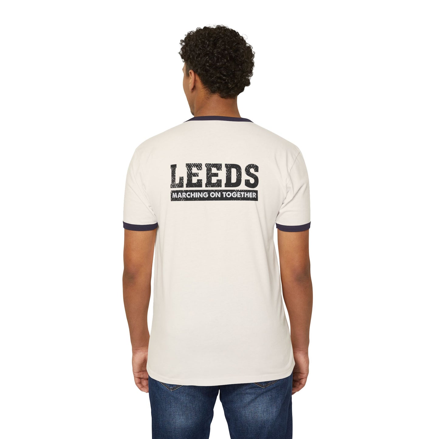 Leeds United Vintage Ringer Tee:  Unisex Retro Edition